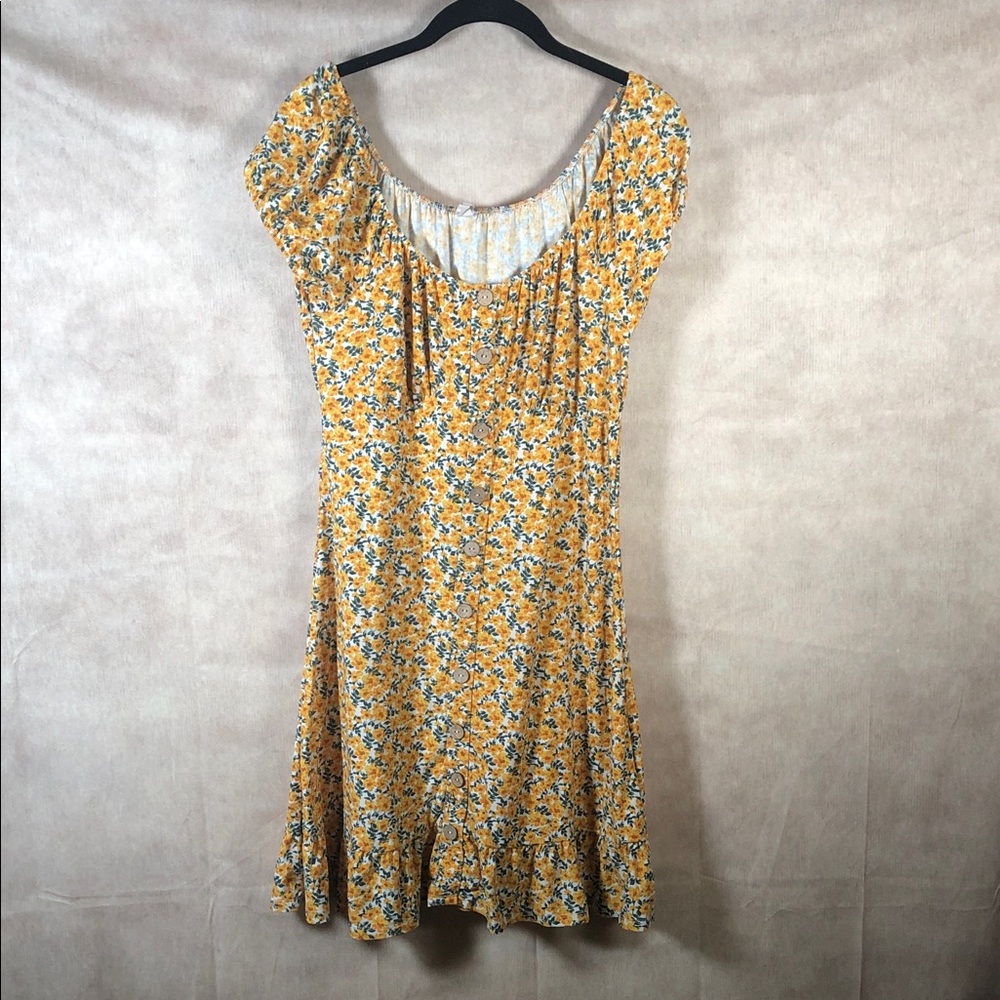 Derek Heart‎ Yellow Floral Mini Dress